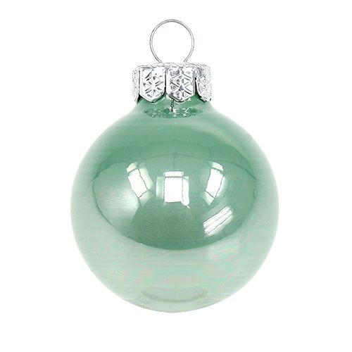 Floristik24 Christmas ball glass Ø3.5cm mint assorted 16 pcs