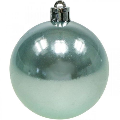 Product Christmas balls plastic light blue mix Ø6cm 10 pcs