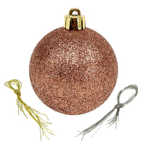Floristik24 Christmas ball plastic Ø6cm green ass. 30pcs