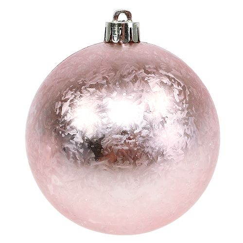 Floristik24 Christmas ball plastic Ø8cm light pink 3pcs