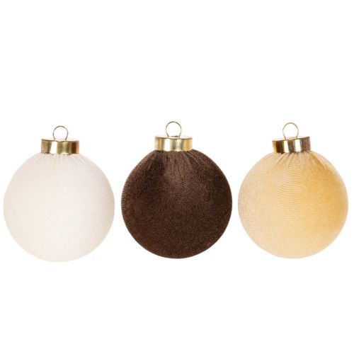 Velvet-Look Christmas Baubles