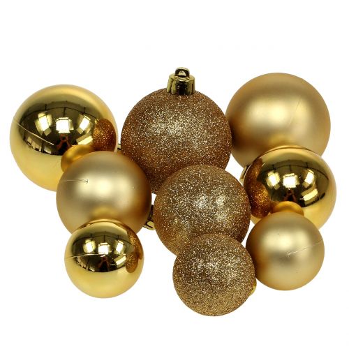 Floristik24 Christmas ball gold Ø3.5cm - Ø5.5cm 30pcs