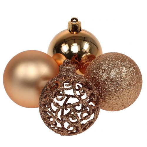 Floristik24 Christmas ball copper gold Ø6cm 16 pcs