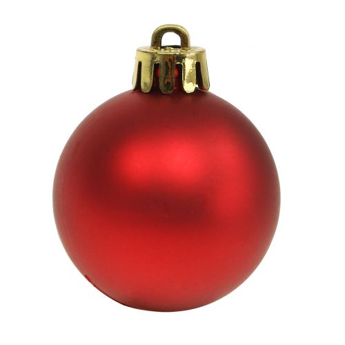 Floristik24 Christmas ball red small Ø4cm 16 pcs