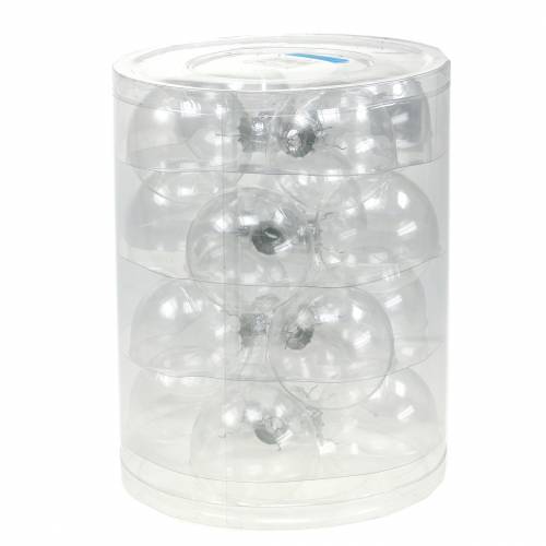 Floristik24 Christmas ball glass Ø7.5cm clear 12 pcs
