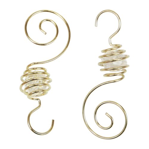 Christmas ball hanger, ball hanger golden 7cm 6pcs