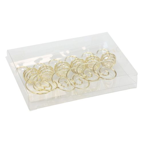 Floristik24 Christmas ball hanger, ball hanger golden 7cm 6pcs