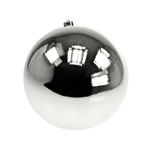 Product Christmas ball plastic medium Ø20cm silver