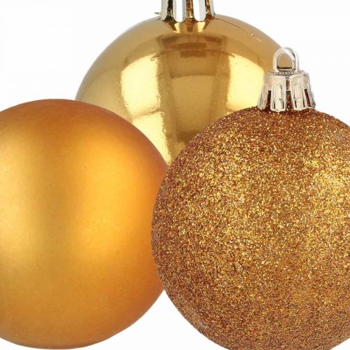 Product Christmas tree balls, Christmas decorations, tree decorations orange plastic Ø6cm 10pcs