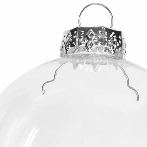 Product Christmas ball glass Ø7.5cm clear 16pcs