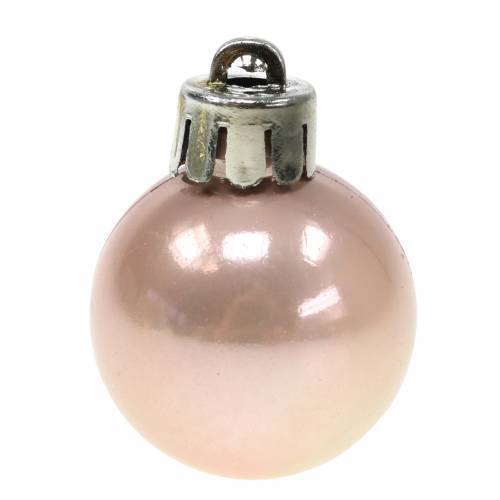 Floristik24 Christmas Tree Decoration Christmas bauble Gold, white, pink 3cm 14pcs