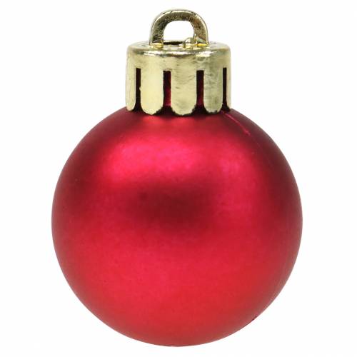 Product Christmas tree decorations Christmas bauble Red 3cm 14pcs