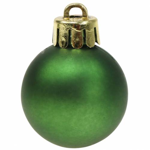 Floristik24 Christmas tree decoration Christmas ball green 3cm 14pcs