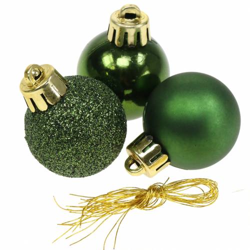 Floristik24 Christmas tree decoration Christmas ball green 3cm 14pcs