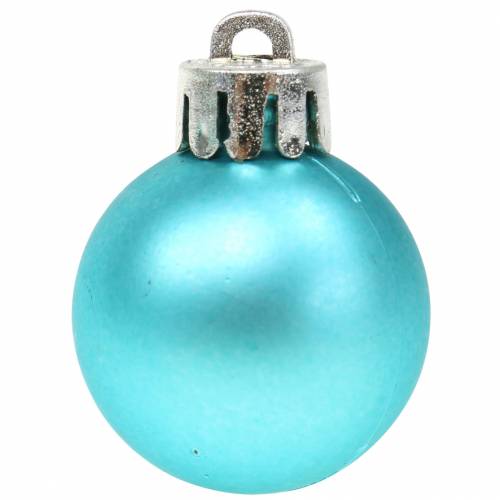 Floristik24 Christmas tree decorations Christmas ball turquoise 3cm 14pcs