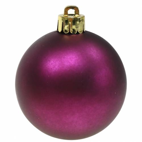 Product Christmas tree decoration Christmas ball Purple Ø6cm 12pcs