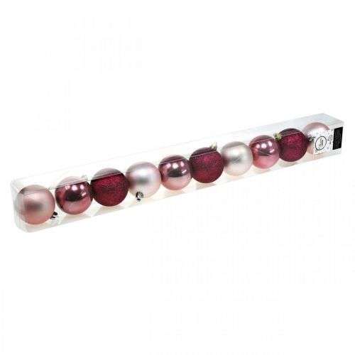 Floristik24 Christmas baubles, Christmas decorations, tree pendants rose / pink / pink Ø5.5cm plastic 10pcs