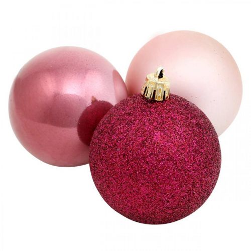 Floristik24 Christmas baubles, Christmas decorations, tree pendants rose / pink / pink Ø5.5cm plastic 10pcs