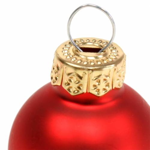Product Mini Christmas Ball Red Assorted Ø2.5cm 24 pcs