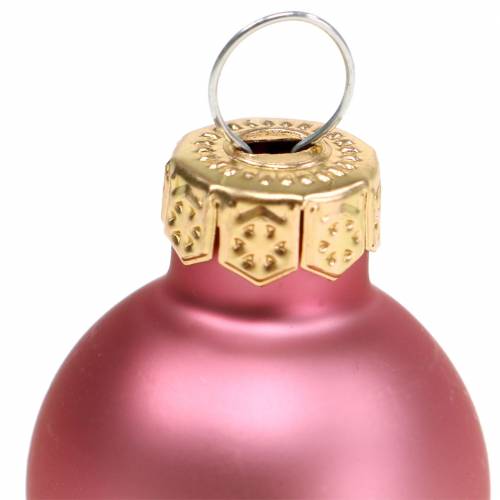 Product Mini Christmas ball antique pink sorted Ø2.5cm 24pcs