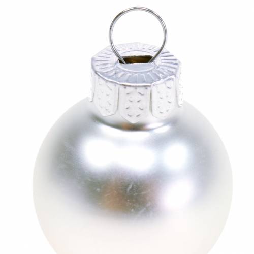 Product Mini Christmas ball silver assorted Ø2.5cm 24pcs