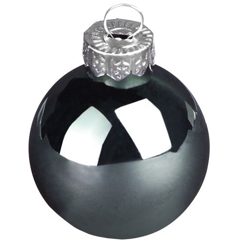 Product Christmas balls glass tree balls green grey 4 cm 24 pcs