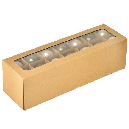 Product Christmas balls glass ball green cream Ø60mm 24 pcs