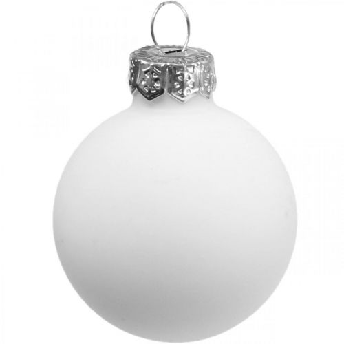 Product Christmas balls glass white glass ball matt/glossy Ø4cm 60p