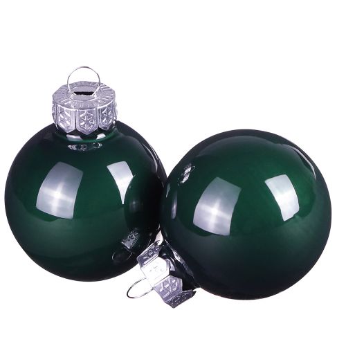 Floristik24 Christmas balls glass mini tree balls green Ø4cm 24 pcs