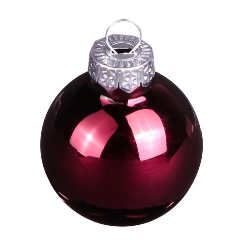 Product Christmas balls glass mini berry beige pink Ø3cm 22 pcs