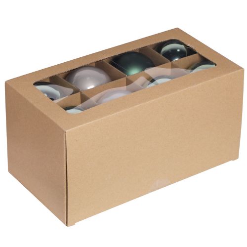 Product Christmas balls green grey glass balls Ø7.5cm 12 pcs