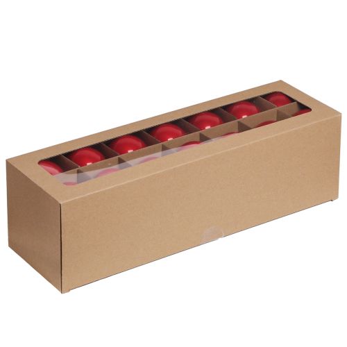 Product Christmas Baubles Red Tree Baubles Glass Gloss Ø6cm 24 pcs