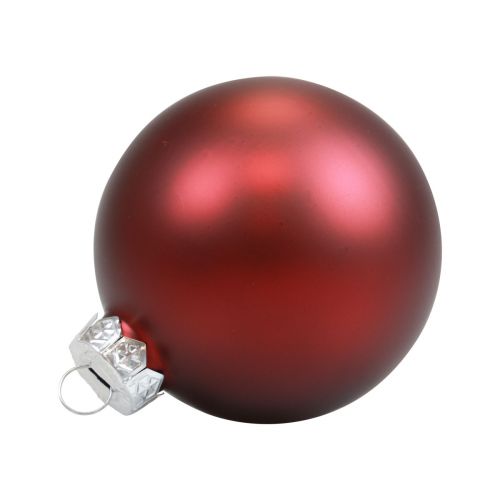 Product Christmas balls glass Christmas tree balls Bordeaux Ø7.5cm 14 pcs