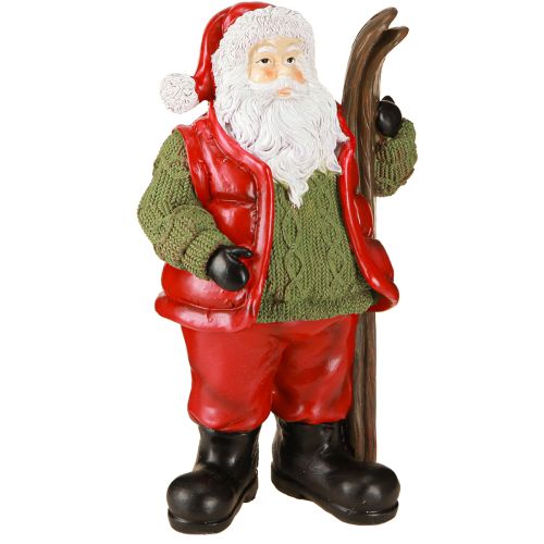 Product Santa Claus Decoration Figure with Ski Painted 14×10.5×24.5cm