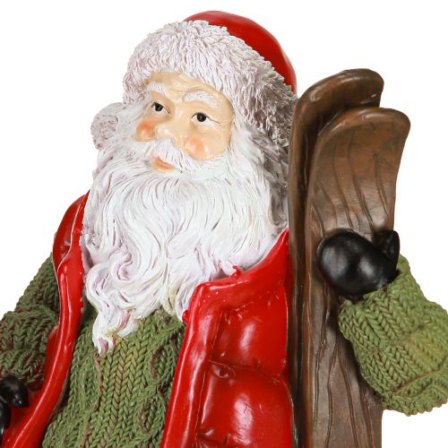 Product Santa Claus Decoration Figure with Ski Painted 14×10.5×24.5cm