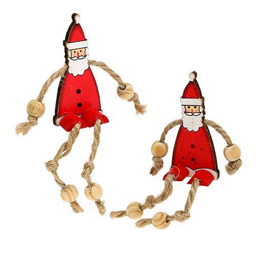 Santa Claus figure sitting 6,5cm Red 12pcs