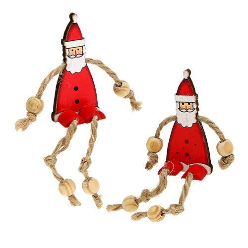 Floristik24 Santa Claus figure sitting 6,5cm Red 12pcs