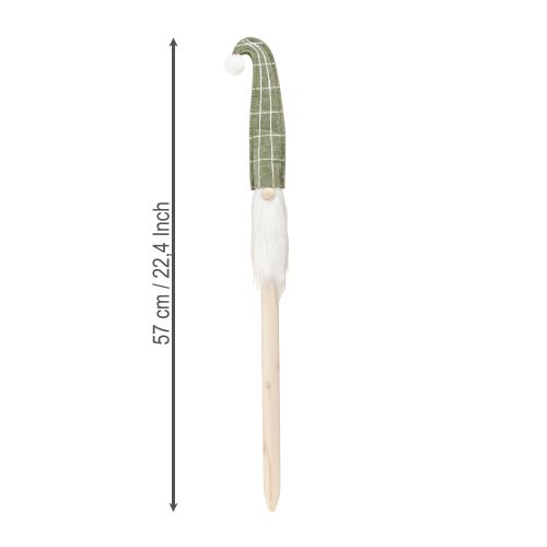 Product Santa Claus on a stick Christmas gnome green 57cm 4 pieces