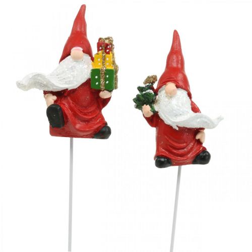 Product Christmas gnome decorative plug gnome santa claus 7cm 4pcs