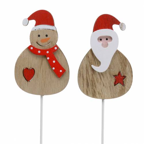 Floristik24 Deco plugs Santa Claus/Snowman 7cm 12pcs