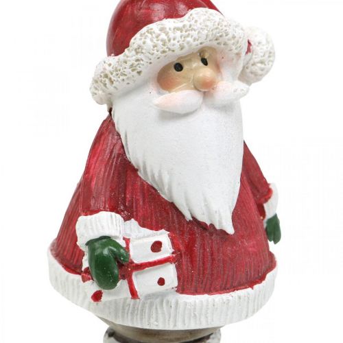 Floristik24 Deco figure Santa Claus with candy cane/gift H8.5cm 4pcs