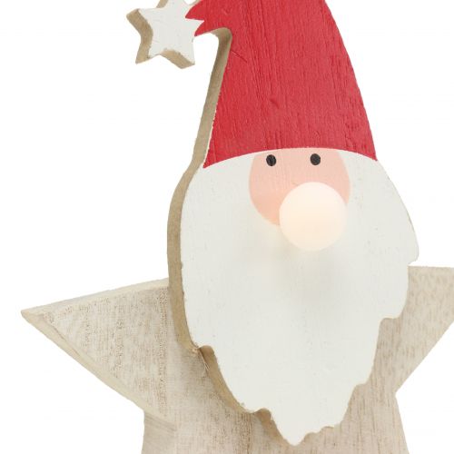 Floristik24 Santa with light nature, red 15cm