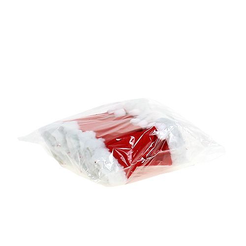 Floristik24 Christmas hats red 10cm 12pcs