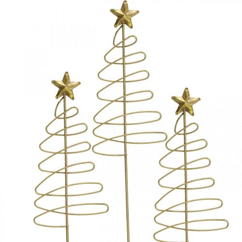 Floristik24 Christmas pine tree flower pin metal 30cm 6 pcs