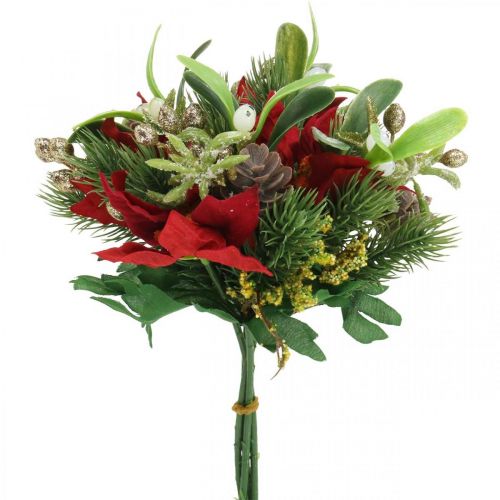 Floristik24 Artificial winter bouquet with cones, advent decoration L30cm bundle of 4pcs