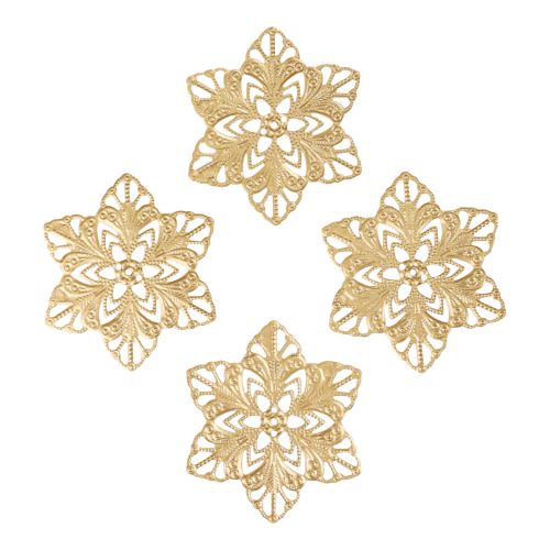 Floristik24 Poinsettias stars Christmas decoration metal Ø6cm 36pcs