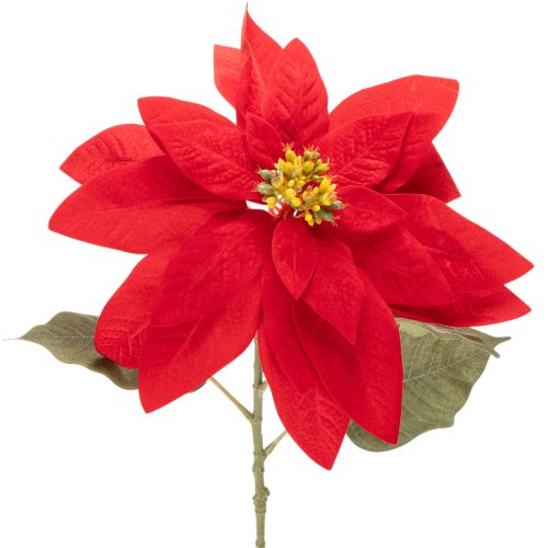 Artificial Red Poinsettia Single Stem 82cm Christmas Decoration buy online | Floristik24.co.uk