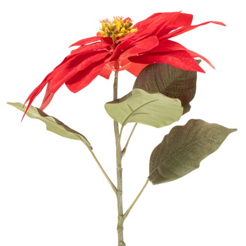 Artificial Red Poinsettia Single Stem 82cm Christmas Decoration | Floristik24.co.uk