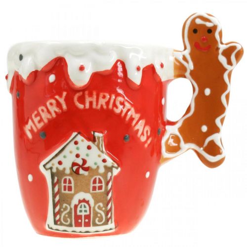 Product Christmas cup Merry Christmas red ceramic H10.5cm