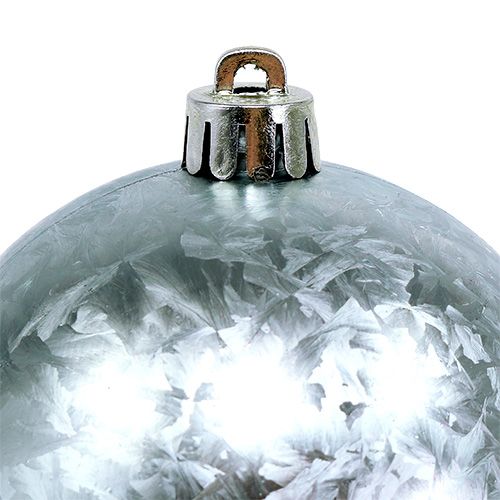 Floristik24 Christmas ball plastic Ø8cm ice blue 3pcs